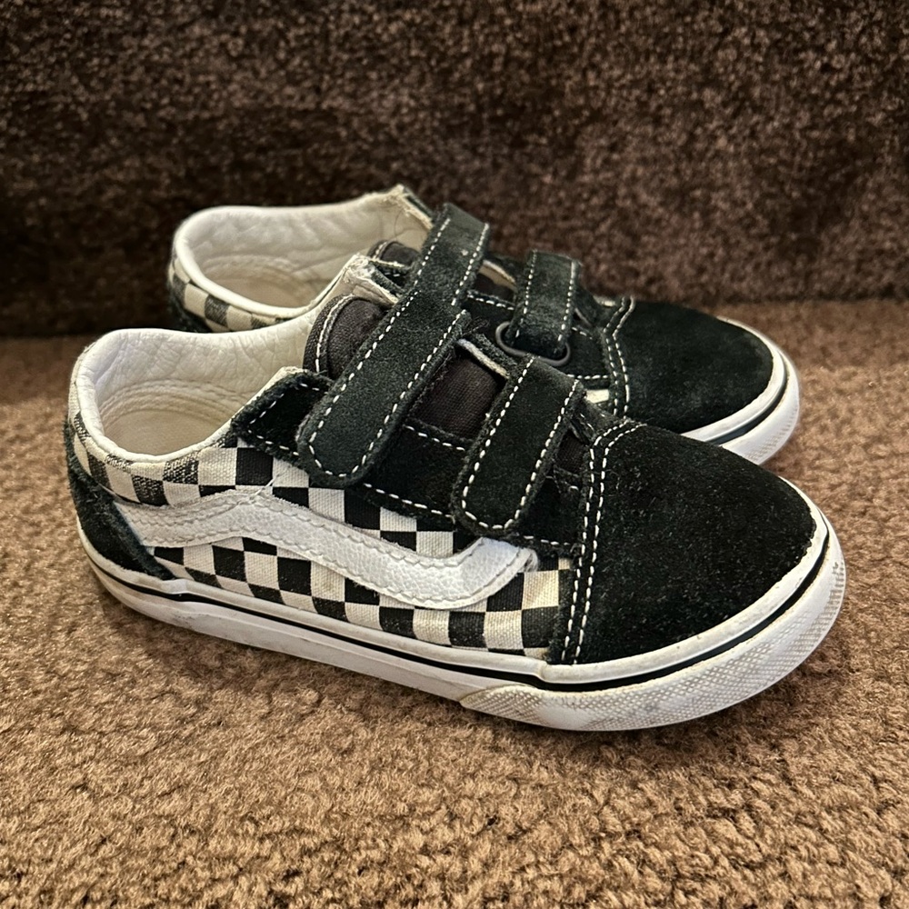 Vans Kids Black and White Checkered Sneakers